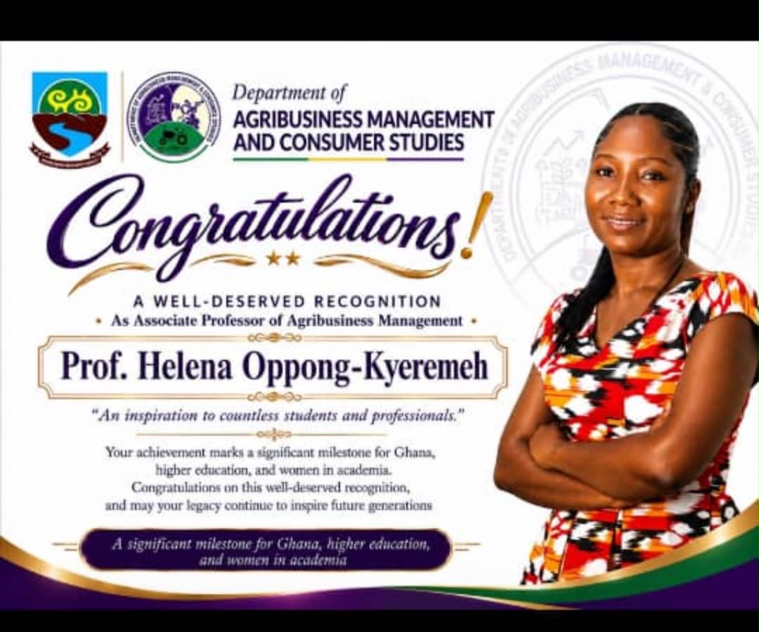 GSAS Congratulates Ghana's First Female Associate Professor of Agribusiness Management